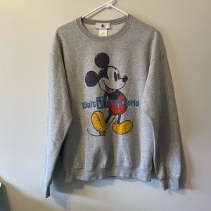Vintage medium Walt Disney world Mickey Mouse gray crewneck sweatshirt